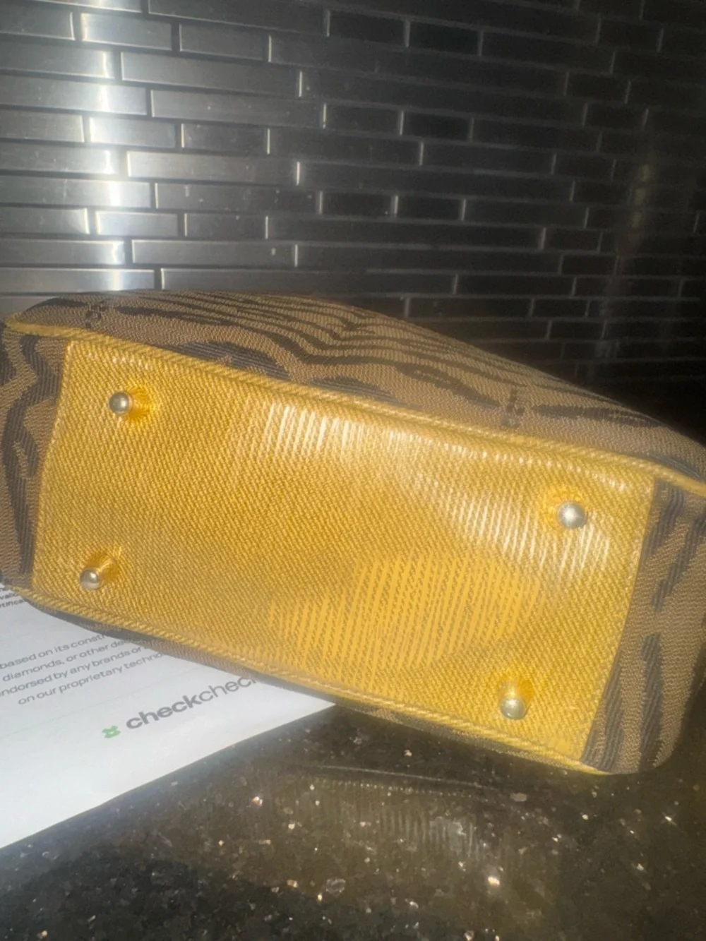 Fendi (RARE) Zebra Print Brown Shoulder Bag - Picture 7 of 13